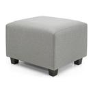 Puff Retangular Herval Clean, Cinza Claro 58 cm