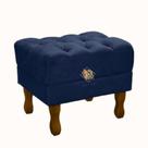 Puff Retro Clássico Suede Capitone Sala Quarto Penteadeira