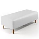 Puff Sala De Estar Bali Pés Palito 120x50 Cm Corano Branco Puff Sala De Estar Bali Pés Palito 120x50 Cm Corano Branco
