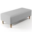 Puff Sala De Estar Bali Pés Palito 120x50 Cm Linho Cinza Puff Sala De Estar Bali Pés Palito 120x50 Cm Linho Cinza
