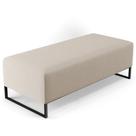 Puff Sala De Estar Bali W01 Base Ferro 120x50 Cm Linho Bege Puff Sala De Estar Bali W01 Base Ferro 120x50 Cm Linho Bege