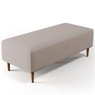 Puff Sala De Estar Bali W01 Pés Palito 120x50 Cm Linho Bege Puff Sala De Estar Bali W01 Pés Palito 120x50 Cm Linho Bege