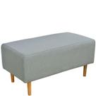 Puff Sala De Estar Cléo Pés Palito 90 Cm Linho Cinza Escuro Puff Sala De Estar Cléo Pés Palito 90 Cm Linho Cinza Escuro