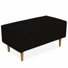 Puff Sala De Estar Cléo W01 Pés Palito 90 Cm Suede Preto Puff Sala De Estar Cléo W01 Pés Palito 90 Cm Suede Preto