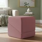 Puff Sense Bouclé Premium Assento Extra Decorativo Para Sala Quarto Design Moderno Linhas Orgânicas