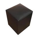 Puff simples quadrado 1 lugar- 35x35cm - preto material sintético