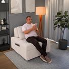Puff Sofá Cama Retrátil Cozy Boucle Lançamento - Casa Imperial