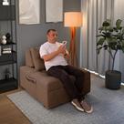 Puff Sofá Cama Retrátil Cozy Boucle Lançamento - Casa Imperial