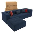 Puff Sofá Modular Com Chaise Reversível Para Sala Moderna