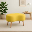 Puff Suede Estofado Moderno Para Sala Quarto E Closet Aurora Amarelo Puff Suede Estofado Moderno Para Sala Quarto E Closet Aurora Amarelo