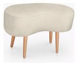 Puff Suede Estofado Moderno Para Sala Quarto E Closet Aurora Bege Puff Suede Estofado Moderno Para Sala Quarto E Closet Aurora Bege
