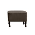 Puff Teles Decorativo Sala de Estar Suede Marrom Claro