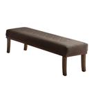 Puff Theo Marrom e Imbuia 100 cm