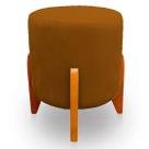 Puff Thor Pés Em Madeira Sued Terracota - Kimi Design