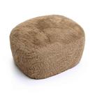 Puff Tov Furniture Britt em Shearling Vegano Taupe Escuro