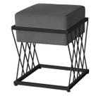 Puff Troia Base Preta - 49cm x 40cm