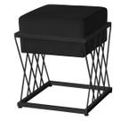 Puff Troia Base Preta - 49cm x 40cm