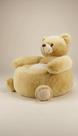 Puff Urso Pelúcia 40x40cm Marrom Claro