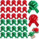 Pull Bows LHMTFCYY 48 peças de 15 cm, arcos de presente vermelhos e verdes