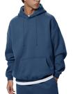Pulôver de lã Flygo com capuz, moderno e casual para homens, azul-cinza-L