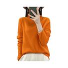 Pulôver Elegante Feminino Em Lã Merino E Cashmere Com Gola Alta E Mangas Longas Pulôver Elegante Feminino Em Lã Merino E Cashmere Com Gola Alta E Mangas Longas