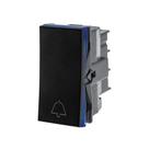 Pulsador Campainha 2A 250V B.automatico 1M Preta 611012PT