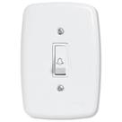 Pulsador Campainha Ideale Pluzie Com Placa 4X2 Branca