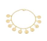 Pulseira 10 Mandamentos Banhada em Ouro 18K