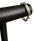 Pulseira 12mm Cadeado Banhado A Prata 925