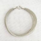Pulseira 20 Fios de Malha Prata Pulseira 20 Fios de Malha Prata