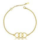 Pulseira 3 circulos lisos e vazados