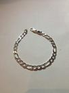 Pulseira 3 Em 1 Figaro 4m 21cm Unisex Em Prata 925 Italiana