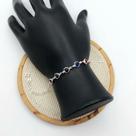 Pulseira 5 corações centrais colorido 18,5 cm em Prata 925