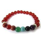Pulseira 7 Chakras 8mm - Ágata de Fogo