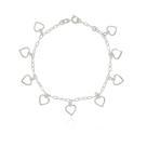Pulseira 9 Corações Prata Pulseira 9 Corações Prata