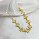 Pulseira 9 trevos lisos banhada a Ouro 18k Pulseira 9 trevos lisos banhada a Ouro 18k
