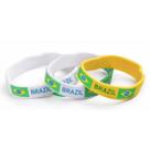 Pulseira Acessório Torcida Copa Eventos Brasil de Borracha