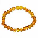 Pulseira acima de 20cm Âmbar Báltico Mel Polido