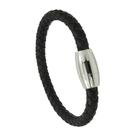 Pulseira Aço Couro com Fecho Oval 6.75mm Pulseira Aço Couro com Fecho Oval 6.75mm