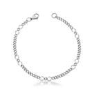 Pulseira aço groumet com elos intercalados 21cm