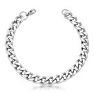 Pulseira aço groumet grossa 21cm