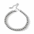 Pulseira Aço Inox 316 Bola Bolinhas Esfera Aço 6mm Extensor