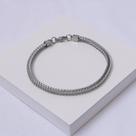 Pulseira Aço Inox Prateado Elos Grumet Duplo