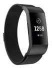 Pulseira Aço Inoxidável Milanese Para Fitbit Charge 3 - Preto Tamanho G