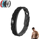 Pulseira ADFIRE Oveallgo de titânio ajustável unissex preta Pulseira ADFIRE Oveallgo de titânio ajustável unissex preta