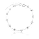 Pulseira Adulto Prata Bolinhas Feminina Delicada Minimalista Pulseira Adulto Prata Bolinhas Feminina Delicada Minimalista