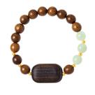 Pulseira Agarwood com contas de jade hetiano e sândalo dourado Pulseira Agarwood com contas de jade hetiano e sândalo dourado