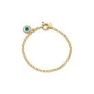Pulseira agnes olho grego madrepérola folheada a ouro 18k