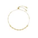 Pulseira ajustável beatriz mini elos folheada a ouro 18k Pulseira ajustável beatriz mini elos folheada a ouro 18k
