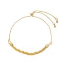 Pulseira ajustável malha valentina folheada a ouro 18k Pulseira ajustável malha valentina folheada a ouro 18k